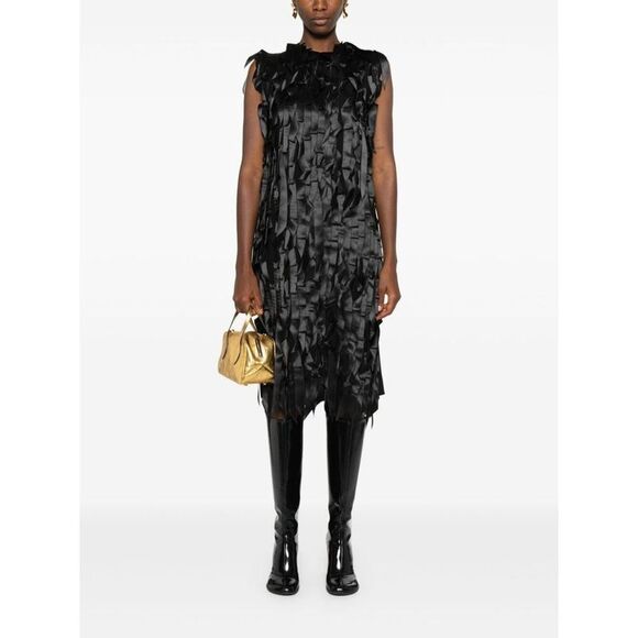 PRADA Women's Black Ribbon Embellished Dress Women BLACK Dresses - Picture 5 of 5